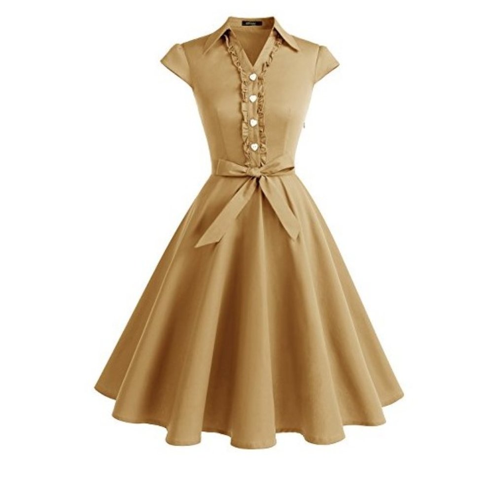 Wedtrend Women's 1950s Retro Vintage Swing Dress